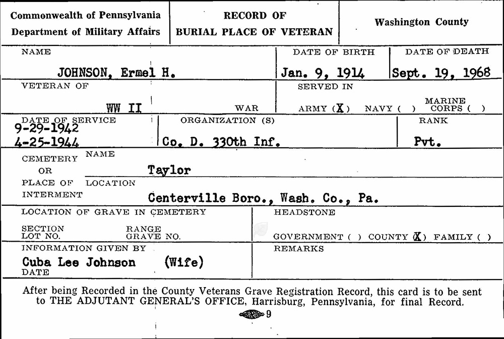 veteran burial